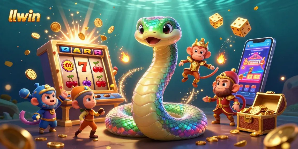 llwin offers an exciting casino experience with a colorful jackpot explosion scenario, featuring engaging characters.