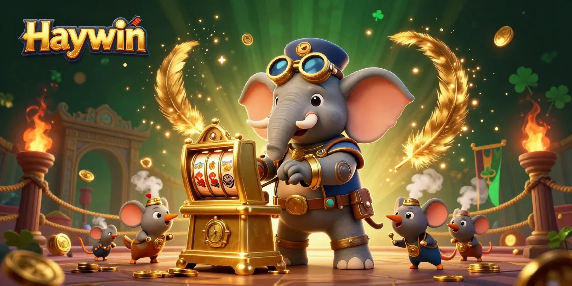 Haywin offers immersive gaming experiences with a steampunk elephant at a dynamic slot machine.