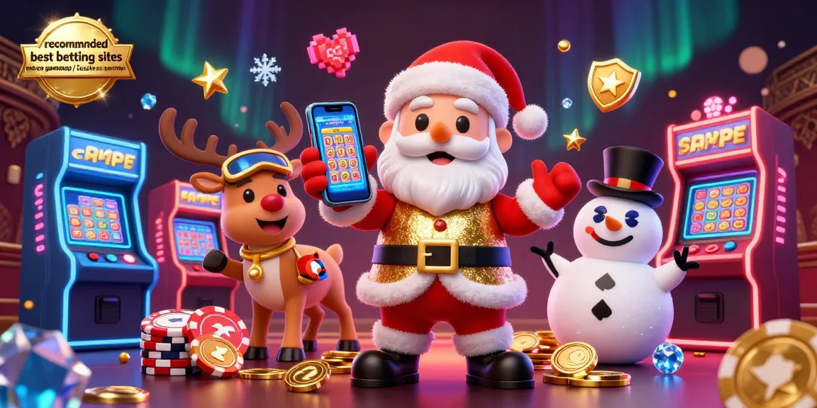 Engage with recommended best betting sites not on gamstop / bookies not on gamstop in a festive casino scene full of vibrant characters and elements.