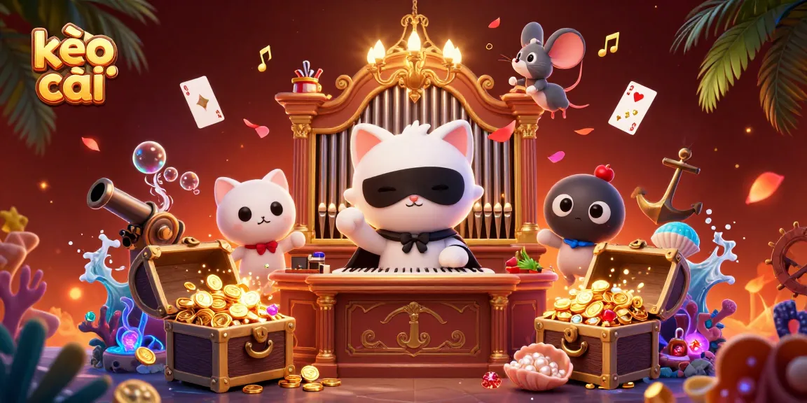Experience kèo nhà cái with an exciting casino scene featuring a phantom cat and treasures.