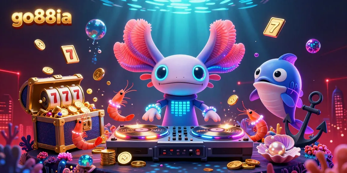 Experience thrilling casino games with go88ia's vibrant underwater DJ scene full of treasures.